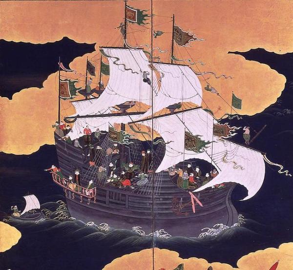 “南蠻貿(mào)易”中的西方商船.jpg