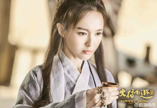 唐嫣再現(xiàn)紫霞仙子 眉間一抹英氣不只靠畫