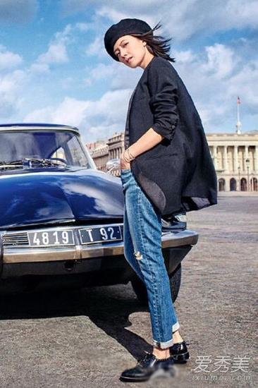 高圓圓國外街拍