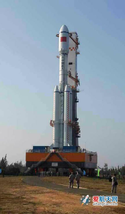 正在海南文昌進(jìn)行合練的長征七號運載火箭