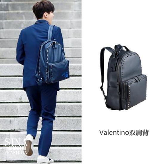 鹿晗背Valentino雙肩背