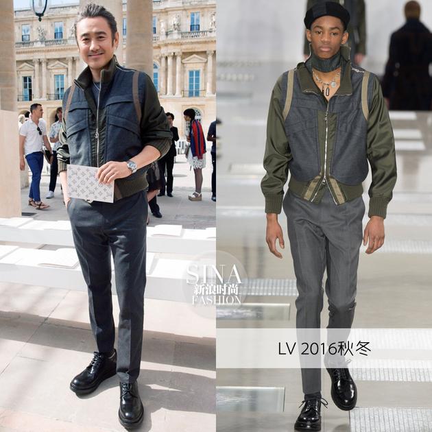 吳秀波身穿LV-2016秋冬系列男裝出席LV-2017春夏男裝秀場