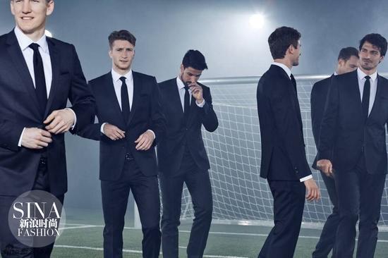 德國隊與Huge Boss合作拍攝時尚大片