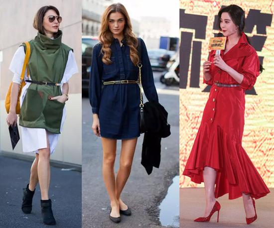 沒腰身連衣裙更離不開腰帶