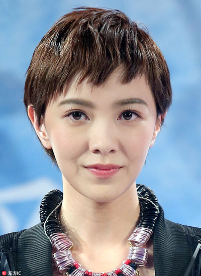 郭采潔類型的圓型臉Look