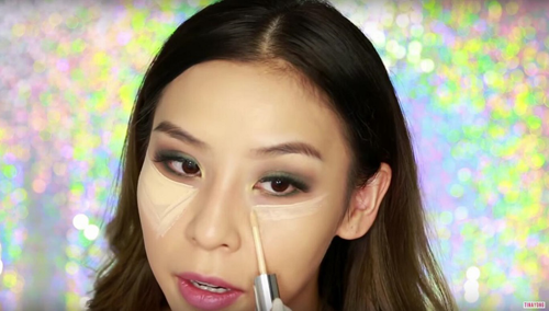 Step1：提亮蘋果肌 為扁平亞洲顏打造凹凸線條