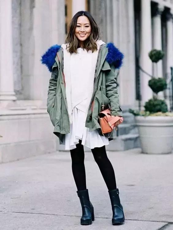 學(xué)會oversized外套+短靴的經(jīng)典套路，讓你美成一道街景