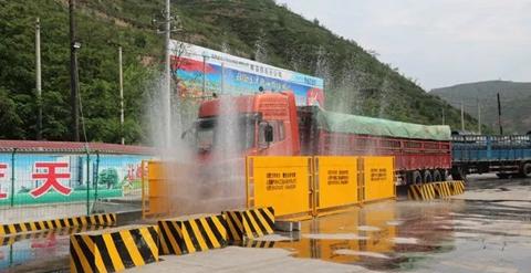 ▲彬州306省道車輛沖洗站。