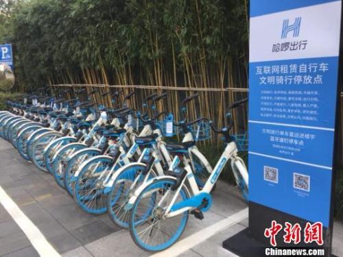 哈單車停放點。應(yīng)新睿 攝