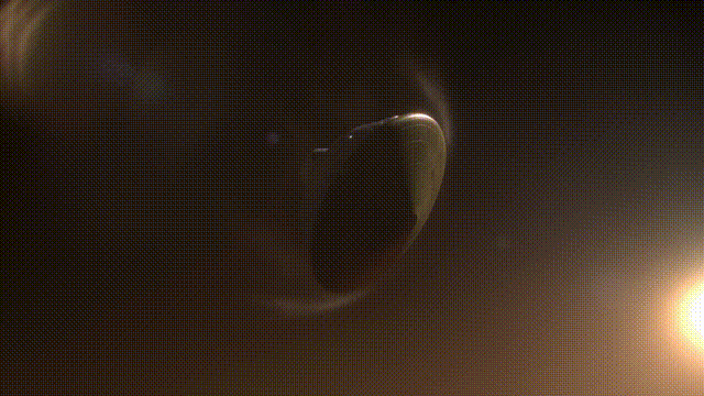 圖注：好奇號火星車進(jìn)入火星大氣層的動畫模擬。到時(shí)候咱們的天問一號火星車也要來這么一遭。