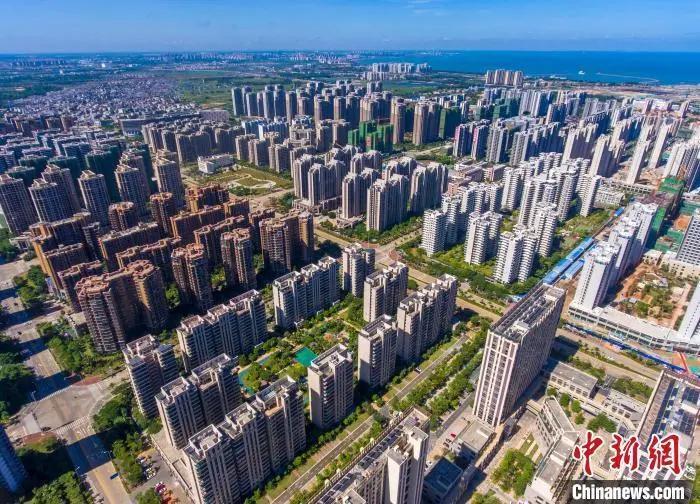 資料圖：航拍海口西海岸房地產(chǎn)項目。駱云飛 攝