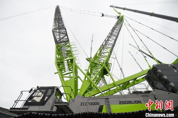 中聯(lián)重科參展展品。楊華峰 攝