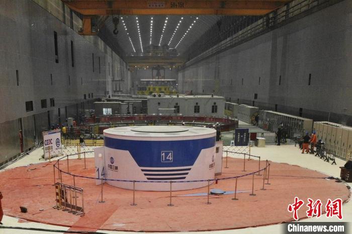 白鶴灘水電站右岸廠房14號機(jī)組。陳剛 攝