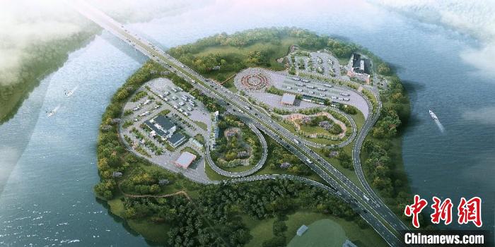 黃千高速公路深渡服務(wù)區(qū)效果圖。中鐵四局供圖